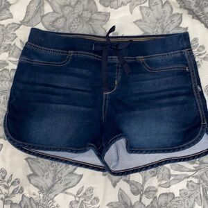 Soft Drawstring Jean Shorts.